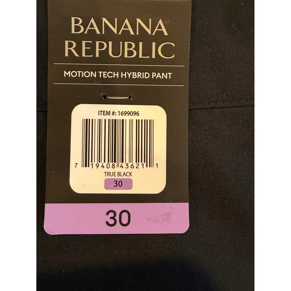 NWT Banana Republic Mens Motion Tech Hybrid Pant Black Jogger Size 30 Gorpcore